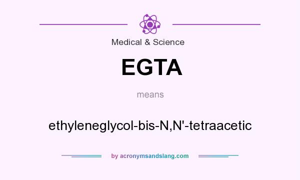 What does EGTA mean? It stands for ethyleneglycol-bis-N,N`-tetraacetic