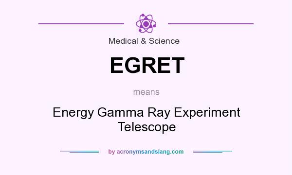What does EGRET mean? It stands for Energy Gamma Ray Experiment Telescope