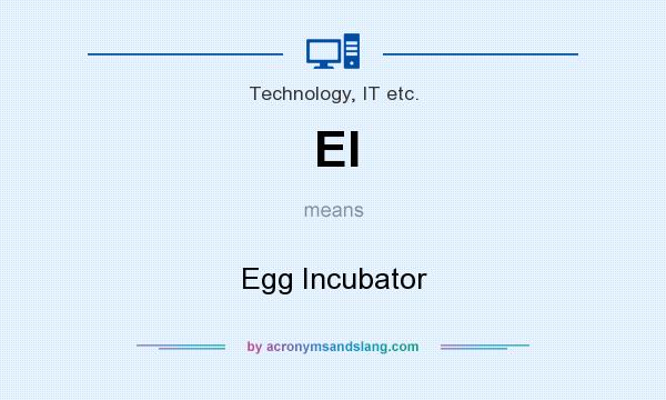 What does EI mean? It stands for Egg Incubator
