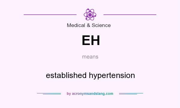 What does EH mean? It stands for established hypertension