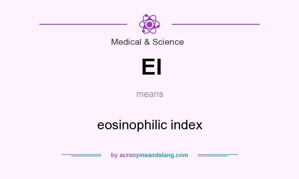 What does EI mean? It stands for eosinophilic index