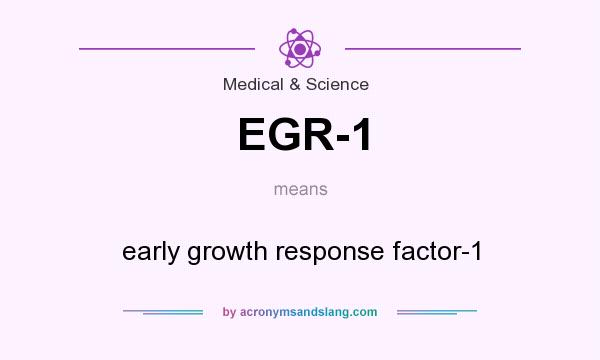 What does EGR-1 mean? It stands for early growth response factor-1