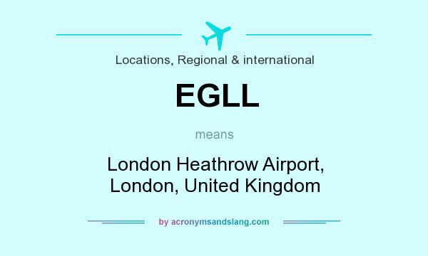 What does EGLL mean? It stands for London Heathrow Airport, London, United Kingdom