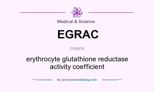 What does EGRAC mean? It stands for erythrocyte glutathione reductase activity coefficient