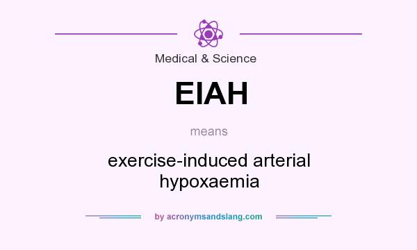 What does EIAH mean? It stands for exercise-induced arterial hypoxaemia