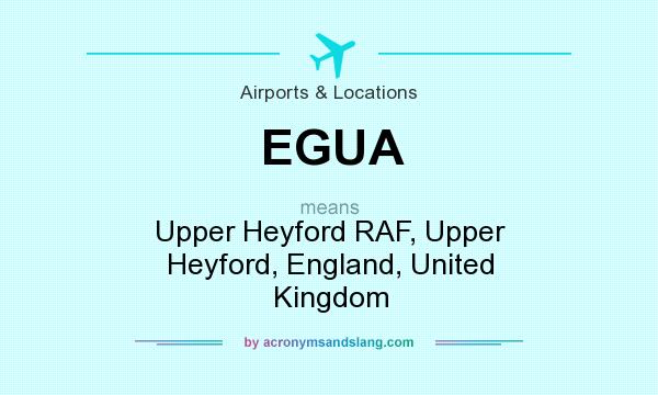 What does EGUA mean? It stands for Upper Heyford RAF, Upper Heyford, England, United Kingdom