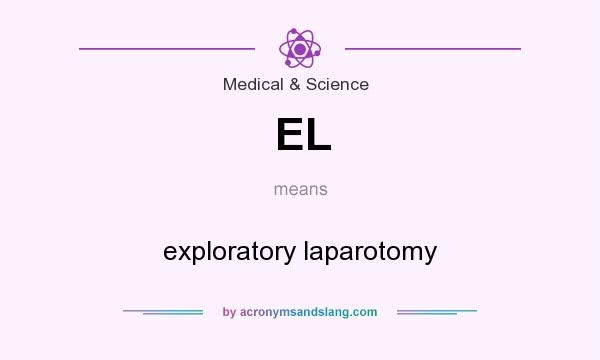 What does EL mean? It stands for exploratory laparotomy