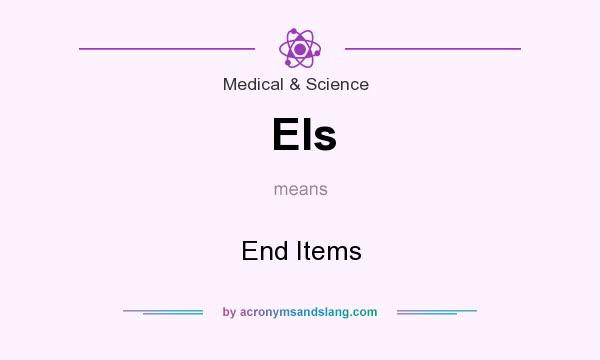 What does EIs mean? It stands for End Items