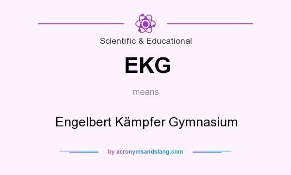 What does EKG mean? It stands for Engelbert Kämpfer Gymnasium