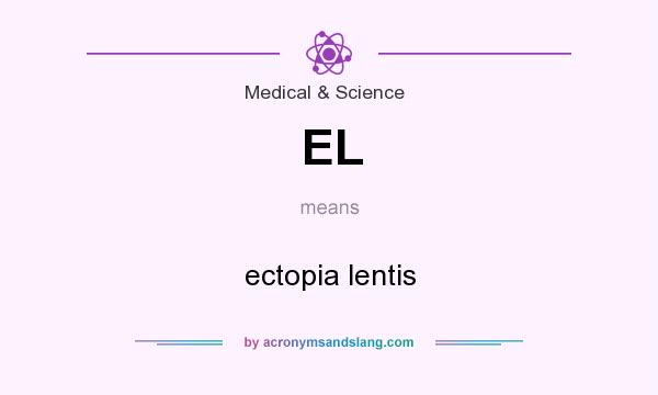 What does EL mean? It stands for ectopia lentis