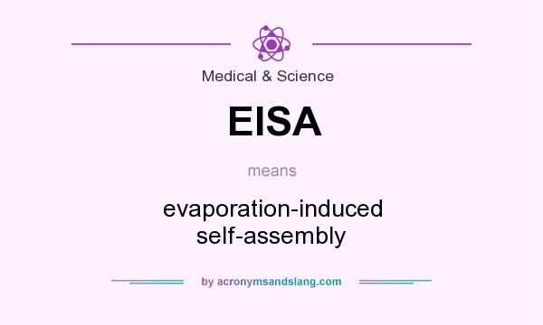 What does EISA mean? It stands for evaporation-induced self-assembly