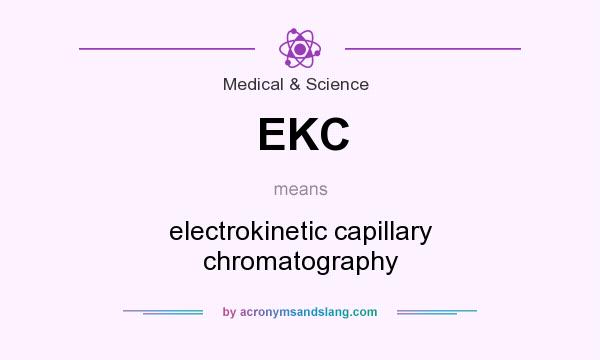 What does EKC mean? It stands for electrokinetic capillary chromatography