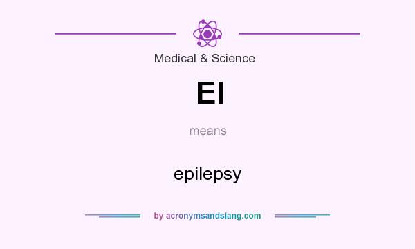 What does El mean? It stands for epilepsy