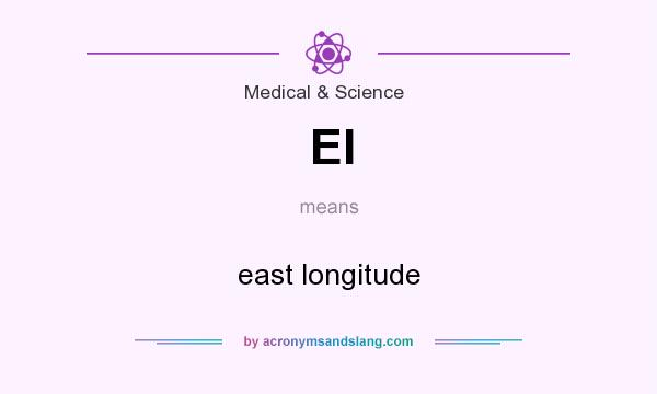 What does El mean? It stands for east longitude