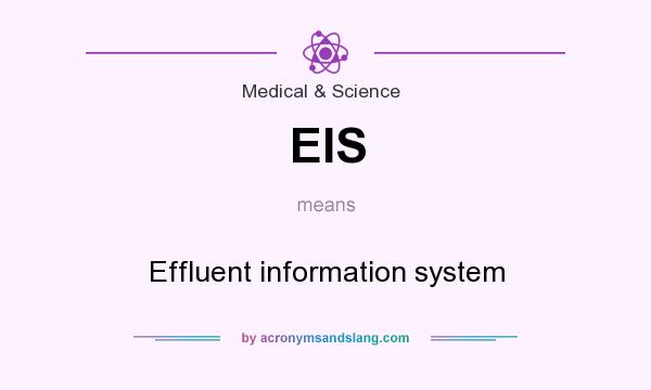What does EIS mean? It stands for Effluent information system