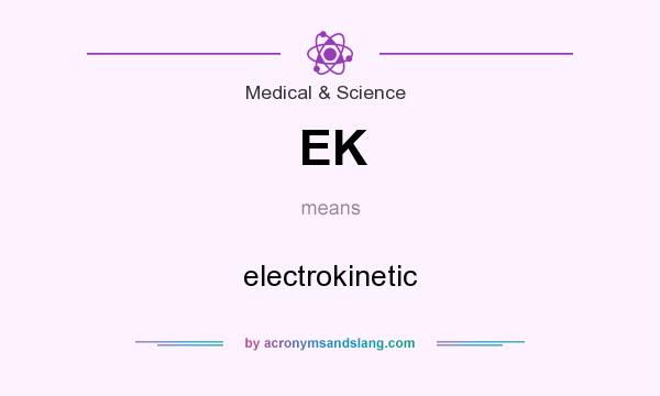 What does EK mean? It stands for electrokinetic