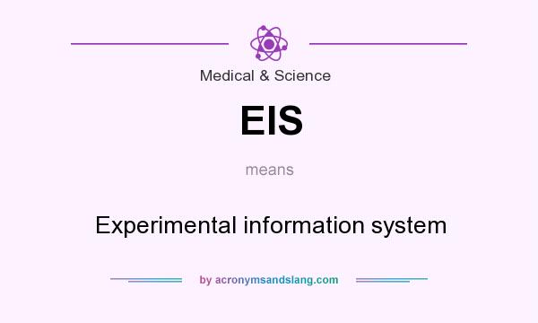 What does EIS mean? It stands for Experimental information system