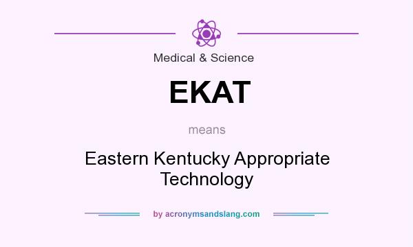 What does EKAT mean? It stands for Eastern Kentucky Appropriate Technology