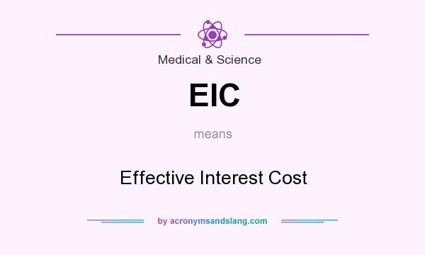 What does EIC mean? It stands for Effective Interest Cost