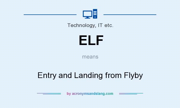 What does ELF mean? It stands for Entry and Landing from Flyby