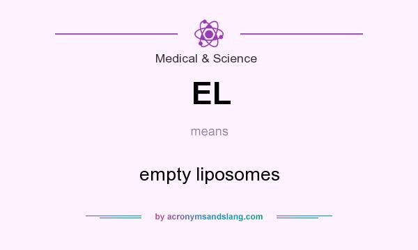 What does EL mean? It stands for empty liposomes