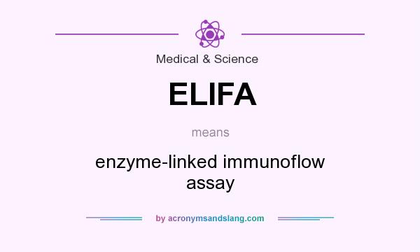 What does ELIFA mean? It stands for enzyme-linked immunoflow assay