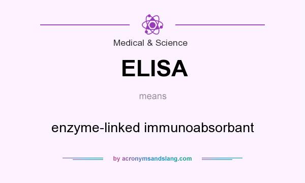 What does ELISA mean? It stands for enzyme-linked immunoabsorbant