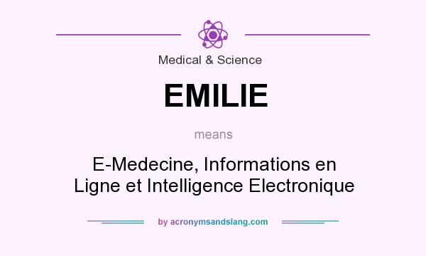 What does EMILIE mean? It stands for E-Medecine, Informations en Ligne et Intelligence Electronique