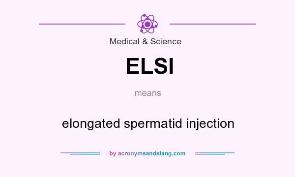 What does ELSI mean? It stands for elongated spermatid injection
