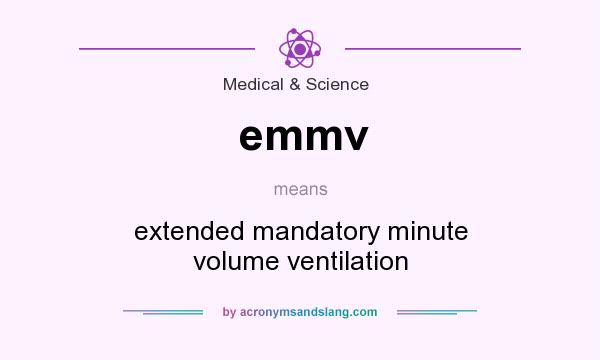 What does emmv mean? It stands for extended mandatory minute volume ventilation