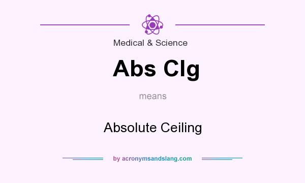 What does Abs Clg mean? It stands for Absolute Ceiling