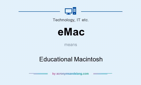 What does eMac mean? It stands for Educational Macintosh