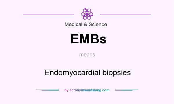 What does EMBs mean? It stands for Endomyocardial biopsies