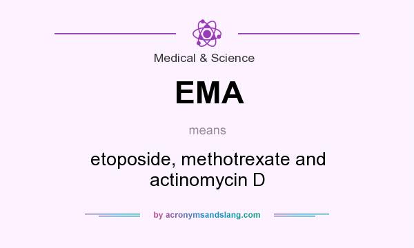 What does EMA mean? It stands for etoposide, methotrexate and actinomycin D