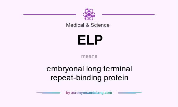 What does ELP mean? It stands for embryonal long terminal repeat-binding protein