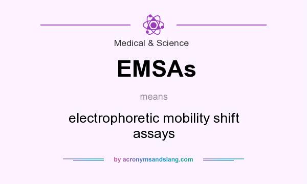 What does EMSAs mean? It stands for electrophoretic mobility shift assays