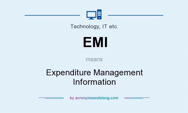 What does EMI mean? It stands for Expenditure Management Information