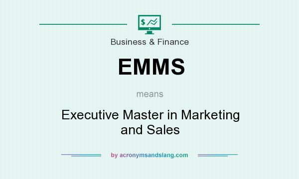 What does EMMS mean? It stands for Executive Master in Marketing and Sales