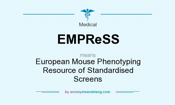 What does EMPReSS mean? It stands for European Mouse Phenotyping Resource of Standardised Screens