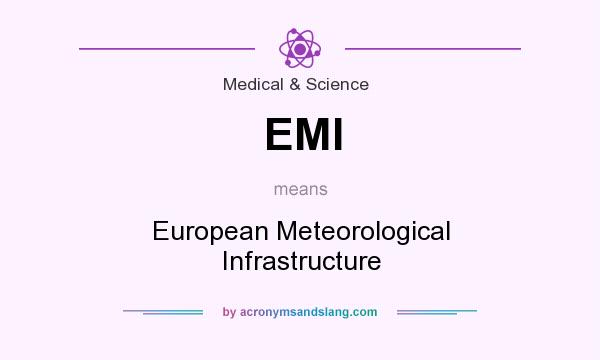 What does EMI mean? It stands for European Meteorological Infrastructure