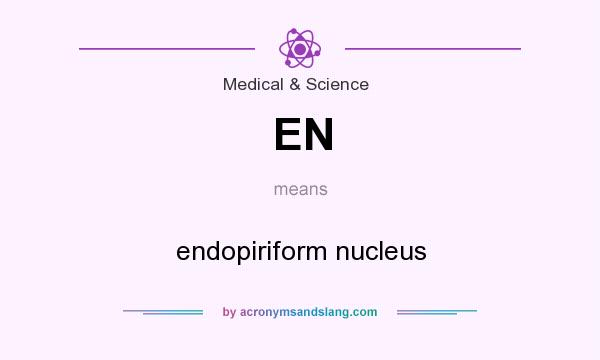 What does EN mean? It stands for endopiriform nucleus