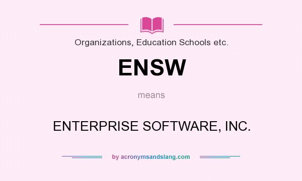 What does ENSW mean? It stands for ENTERPRISE SOFTWARE, INC.