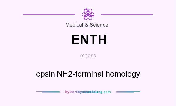 What does ENTH mean? It stands for epsin NH2-terminal homology