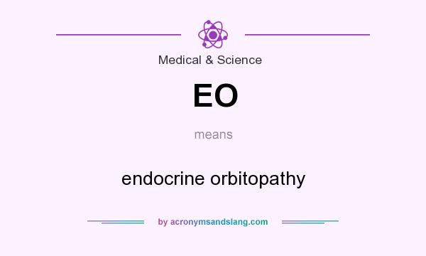 What does EO mean? It stands for endocrine orbitopathy