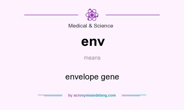 What does env mean? It stands for envelope gene