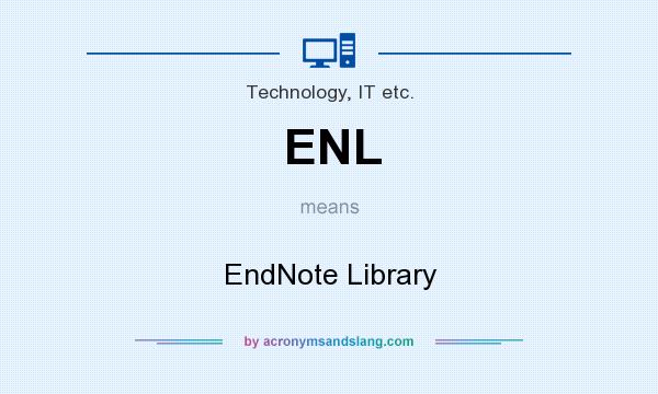What does ENL mean? It stands for EndNote Library