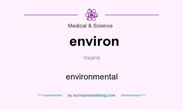 What does environ mean? It stands for environmental