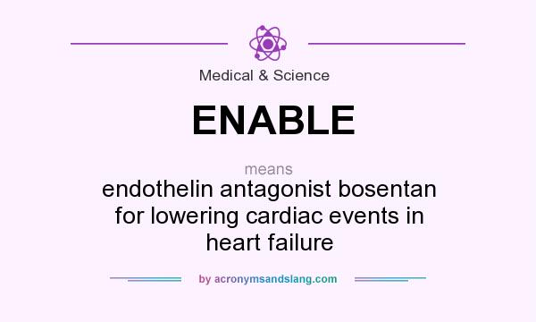 What does ENABLE mean? It stands for endothelin antagonist bosentan for lowering cardiac events in heart failure