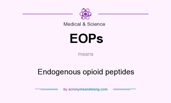 What does EOPs mean? It stands for Endogenous opioid peptides
