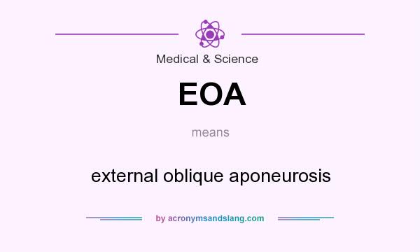 What does EOA mean? It stands for external oblique aponeurosis
